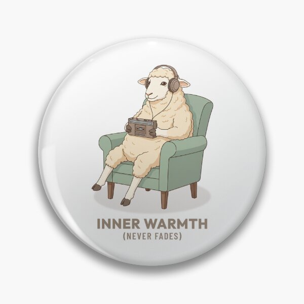 Item preview, Cozy Sheep Listening to Music Retro Aesthetic designed and sold by Cozy Vintage Animal.