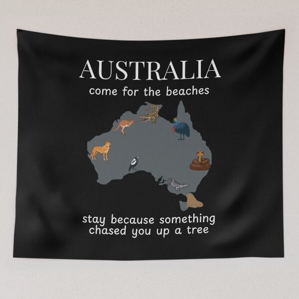 Item preview, Australia: Come for the Beaches Funny Quote designed and sold by Starlett Designs.