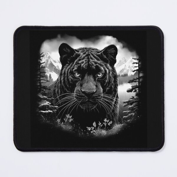 Item preview, Black Panther Mountain Wilderness Wildlife Art designed and sold by inkoutninja.
