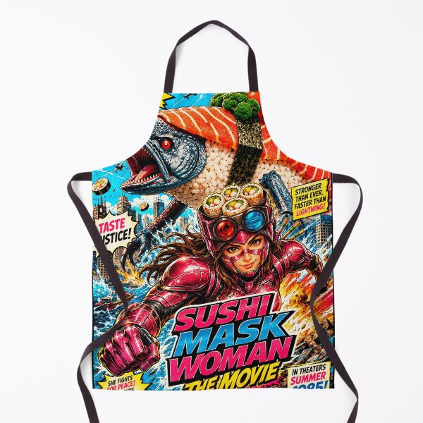 Item preview, Sushi Mask Woman The Movie: Stop the Salmon Monster designed and sold by Surreal Characters & Cute Pups.