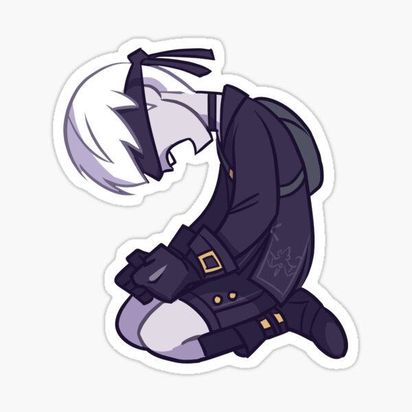 Sad robot 9S Sticker