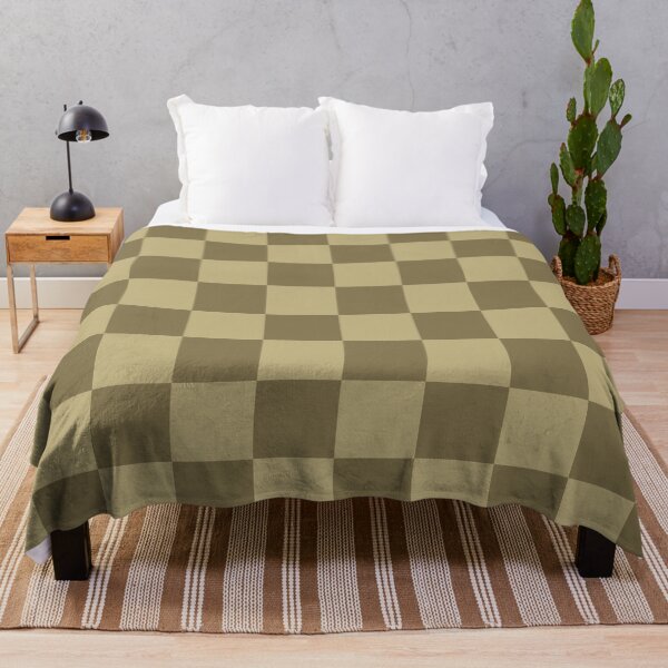 Item preview, Ecru & gold fusion checkered designed and sold by Mint + Midnight.