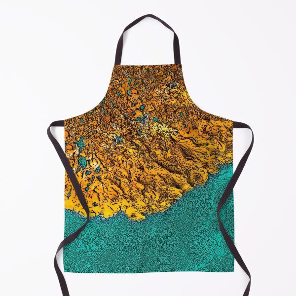 Item preview, Orange Lichen Turquoise Water designed and sold by Brightside-art.