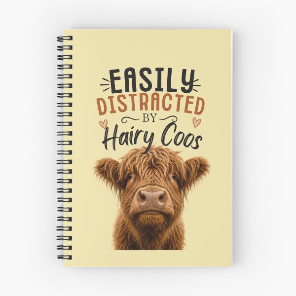 Item preview, Easily distracted by hairy coos: close-up Highland cow portrait designed and sold by Rue Market.
