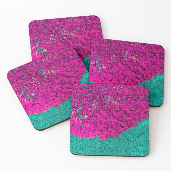 Item preview, Pink Lichen Turquoise Water designed and sold by Brightside-art.