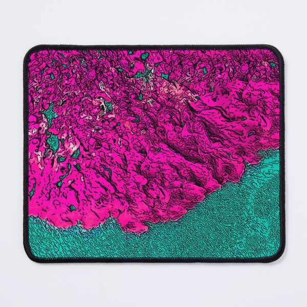 Item preview, Pink Lichen Turquoise Water designed and sold by Brightside-art.