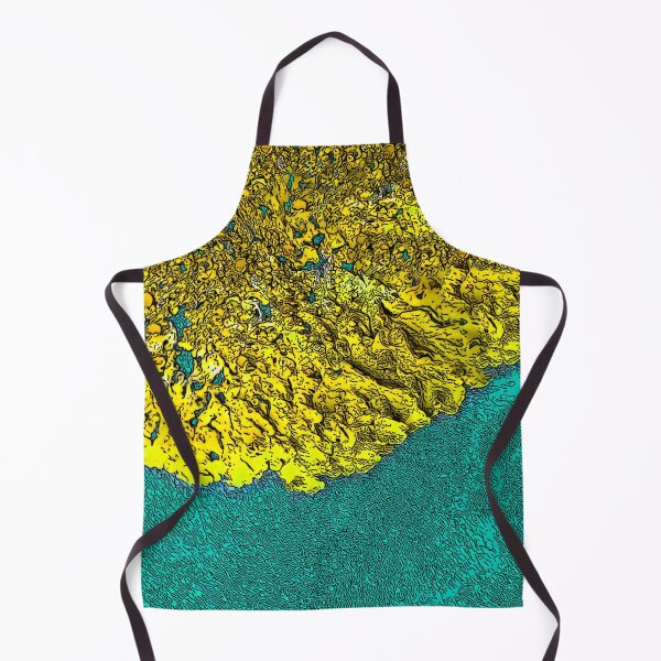Item preview, Yellow Lichen Turquoise Water designed and sold by Brightside-art.