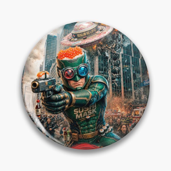 Item preview, Sushi Mask The Movie: Invasion of the Sushi UFOs designed and sold by Surreal Characters & Cute Pups.