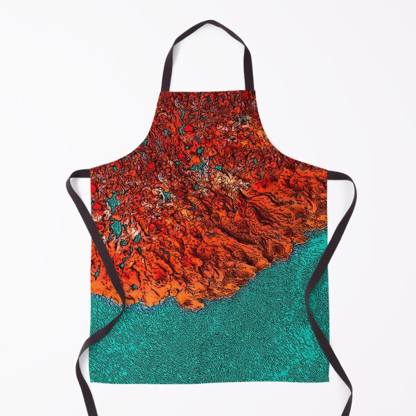 Item preview, Red Lichen Turquoise Water designed and sold by Brightside-art.