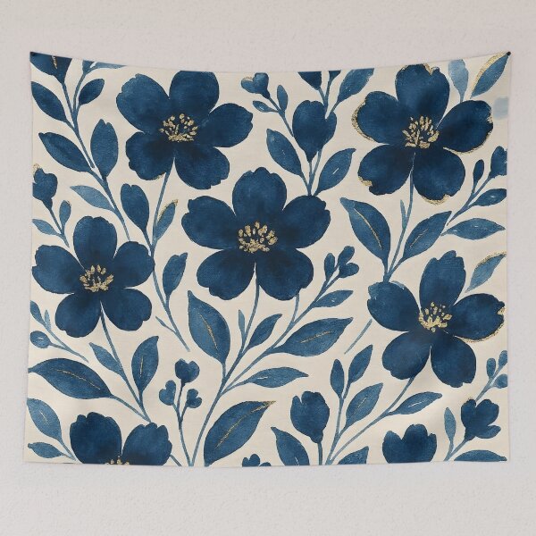 Item preview, Navy Floral  designed and sold by GraphicsClub.