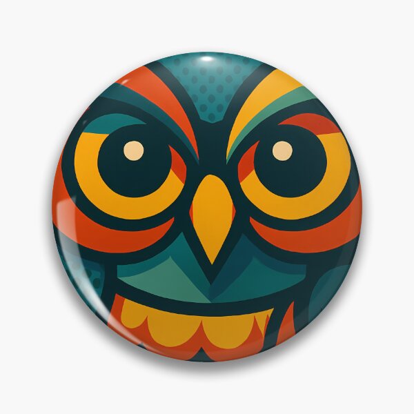 Item preview, Retro Pop Art Poster Illustration of an Owl | Bold Wildlife Night Bird Print with Geometric Feathers & Neon Pop Aesthetic | Vintage Animal Wall Art Decor designed and sold by PaintedPixels01.