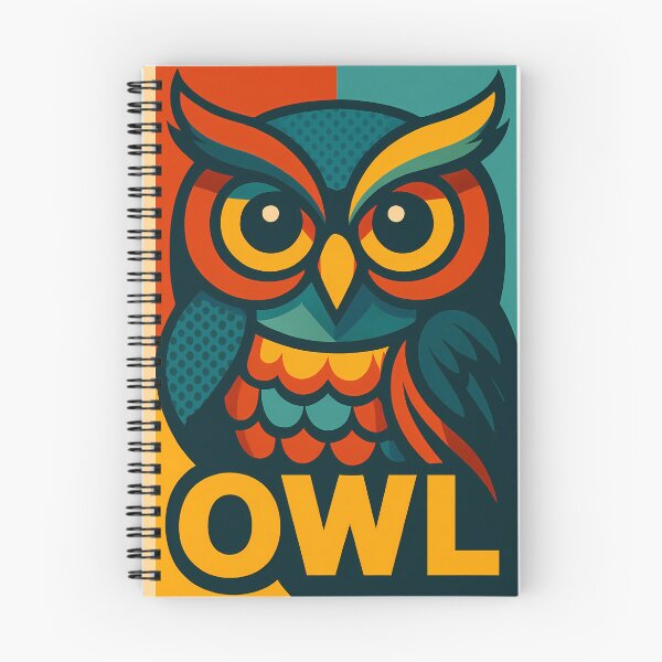 Item preview, Retro Pop Art Poster Illustration of an Owl | Bold Wildlife Night Bird Print with Geometric Feathers & Neon Pop Aesthetic | Vintage Animal Wall Art Decor designed and sold by PaintedPixels01.