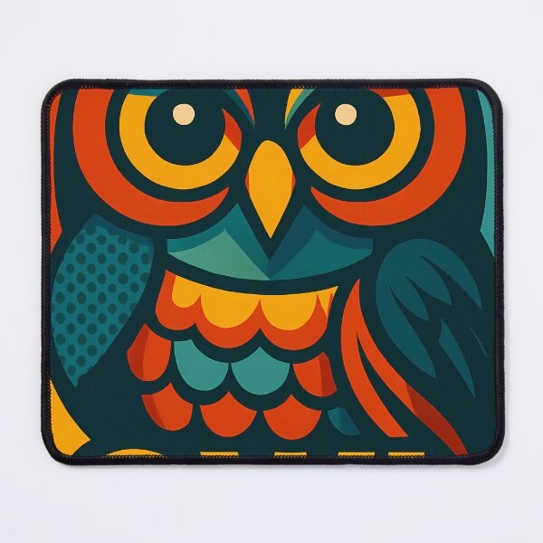 Item preview, Retro Pop Art Poster Illustration of an Owl | Bold Wildlife Night Bird Print with Geometric Feathers & Neon Pop Aesthetic | Vintage Animal Wall Art Decor designed and sold by PaintedPixels01.