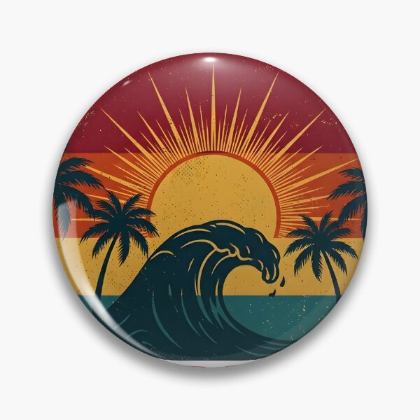 Item preview, Catch The Wave Summer Vibes Vintage Sunset Beach designed and sold by Byte-shirt.