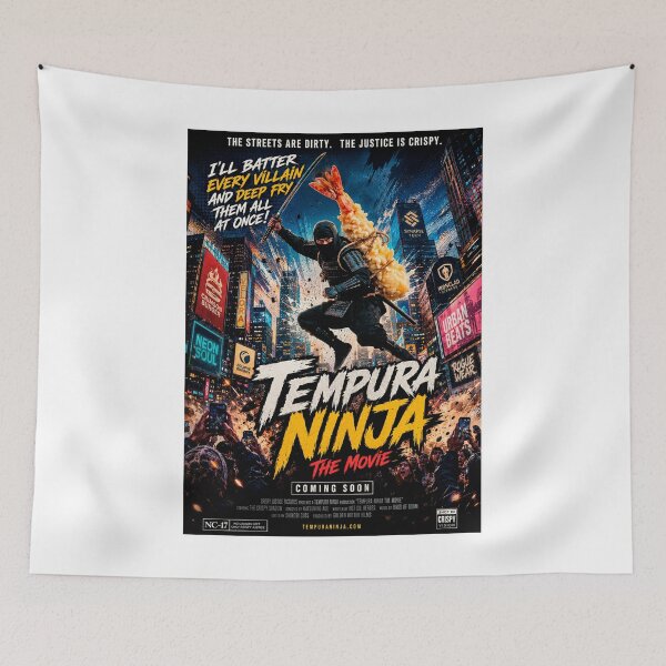 Item preview, Tempura Ninja The Movie: Crispy Justice Is Served! designed and sold by Surreal Characters & Cute Pups.