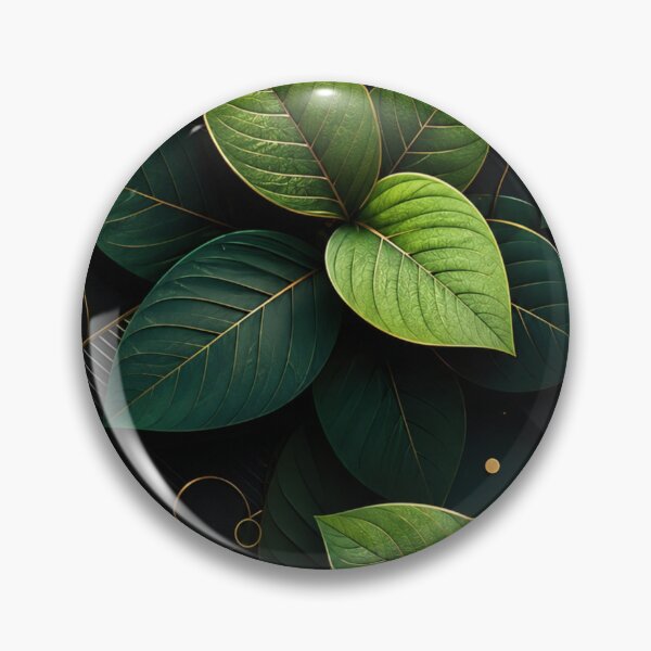 Item preview, Elegant Emerald Leaves with Gold Accents Design For designed and sold by FaisalDesigningStore.