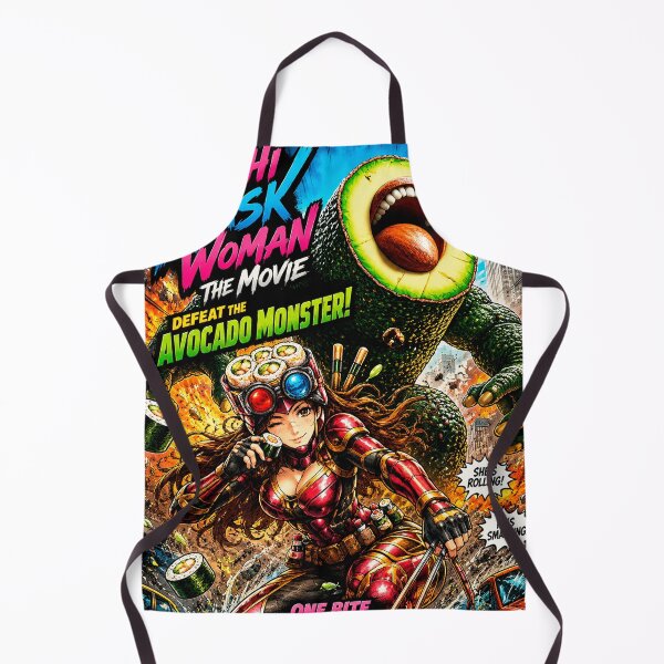 Item preview, Sushi Mask Woman The Movie: Terror of the Avocado Monster designed and sold by Surreal Characters & Cute Pups.
