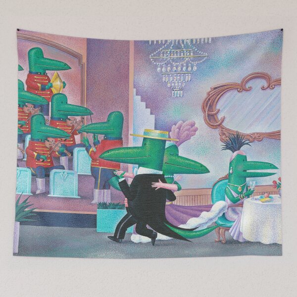 Item preview, First Tango in Paris with Maurice Chevalligator designed and sold by Prints by Tracy Sabin.