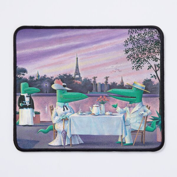 Item preview, Eiffel Tea Hour with Maurice Chevalligato designed and sold by Prints by Tracy Sabin.