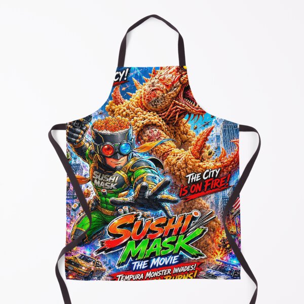 Item preview, Sushi Mask The Movie: The Tempura Kaiju Attacks New York designed and sold by Surreal Characters & Cute Pups.