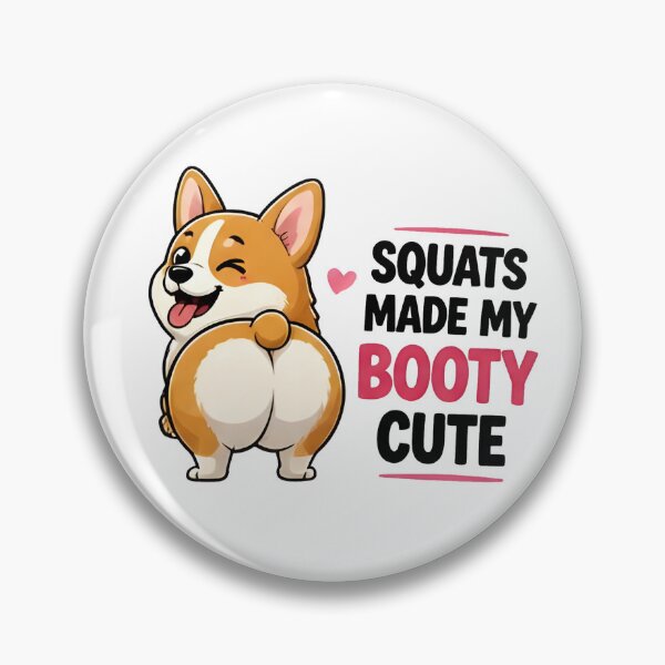 Item preview, Squats Made My Booty Cute Funny Corgi Gym  designed and sold by johndesignwaves.