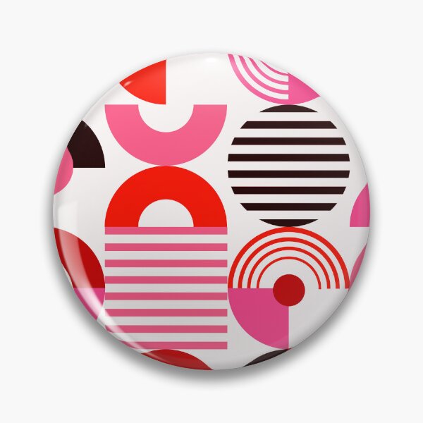 Item preview, Pink, Black, And Red Mid-Century Mod Bauhaus Geometric designed and sold by DEC02.