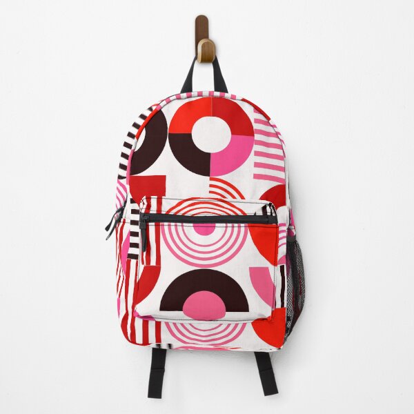 Item preview, Pink, Black, And Red Mid-Century Mod Bauhaus Geometric designed and sold by DEC02.