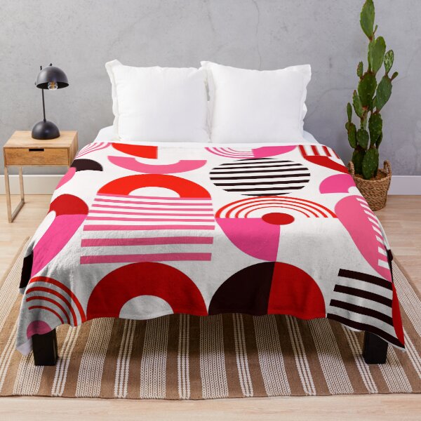 Item preview, Pink, Black, And Red Mid-Century Mod Bauhaus Geometric designed and sold by DEC02.