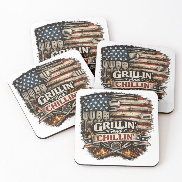 Item preview, Grillin And Chillin Vintage BBQ Design designed and sold by Neverend Designs.