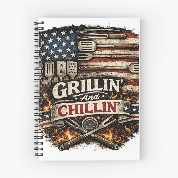 Item preview, Grillin And Chillin Vintage BBQ Design designed and sold by Neverend Designs.