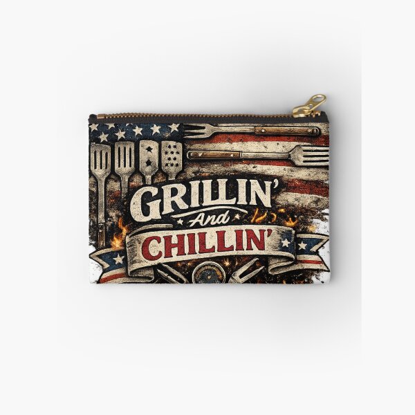 Item preview, Grillin And Chillin Vintage BBQ Design designed and sold by Neverend Designs.