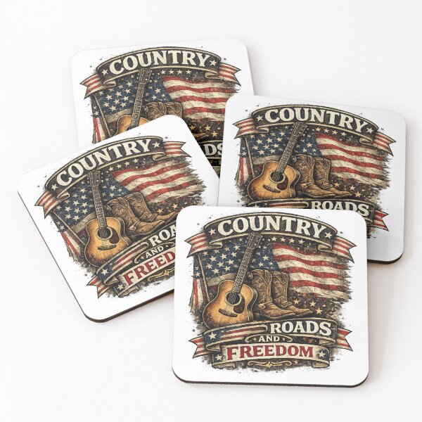 Item preview, Country Roads Freedom Vintage Americana Design designed and sold by Neverend Designs.