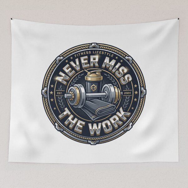 Item preview, Elite "Never Miss The Work" Gym Discipline! designed and sold by pradeepvisuals.