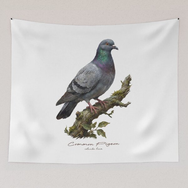 Item preview, Common Pigeon on Rustic Branch designed and sold by Takeda-art.