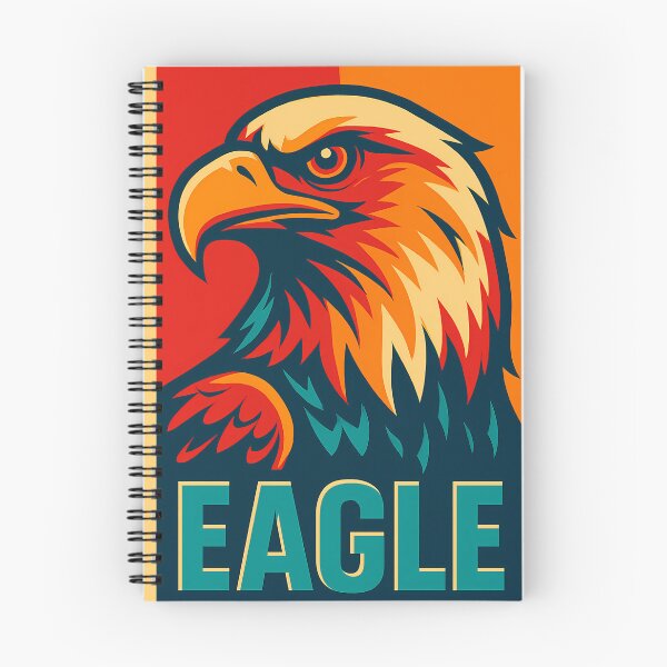 Item preview, Retro Pop Art Poster Illustration of Eagle | Bold Soaring Bird of Prey Print with Dynamic Wingspan, Sky Motion & Freedom Aesthetic | Vintage Wildlife Wall Art Decor designed and sold by PaintedPixels01.
