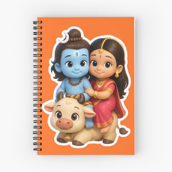 Item preview, Cute Baby Shiva Parvati on Nandi 3D Art designed and sold by krazzyremo.