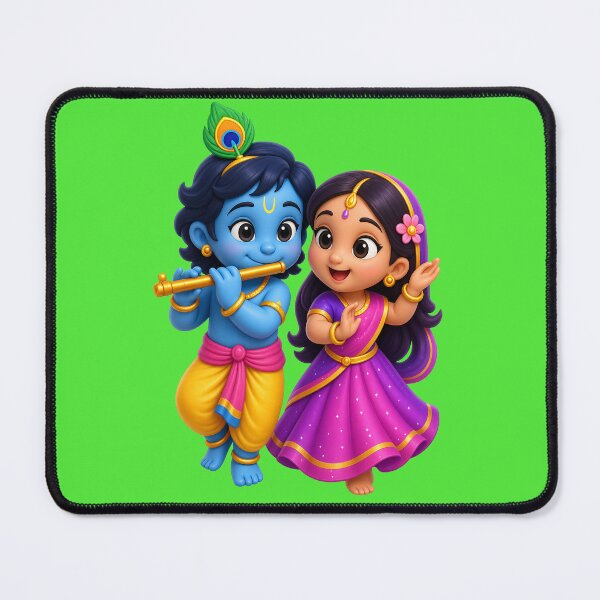 Item preview, Cute Baby Radha Krishna Cartoon Sticker designed and sold by krazzyremo.