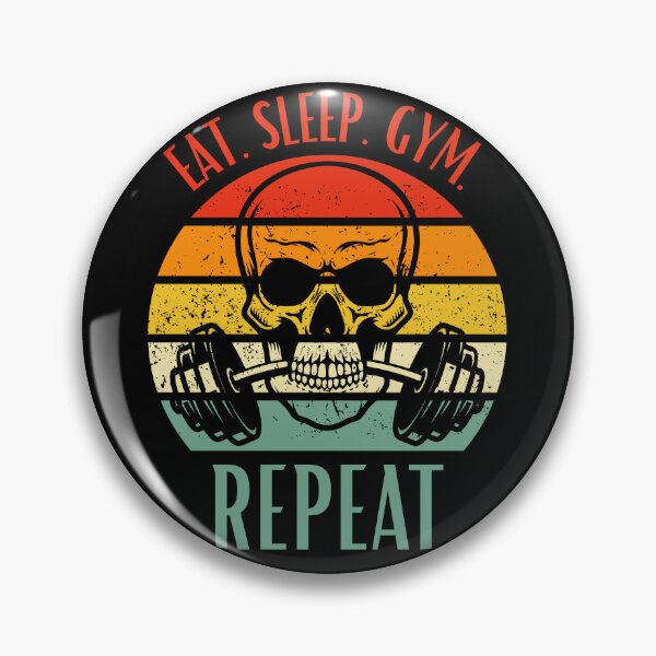 Item preview, Eat. Sleep. Gym. Repeat Skeleton Design designed and sold by OldSkullDesigns.