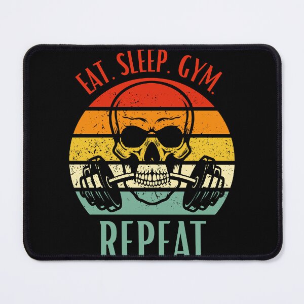 Item preview, Eat. Sleep. Gym. Repeat Skeleton Design designed and sold by OldSkullDesigns.