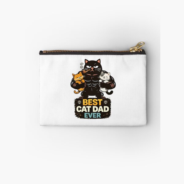 Item preview, Best Cat Dad Ever Muscular Cat Smoking Pipe designed and sold by GiaoCalonas.