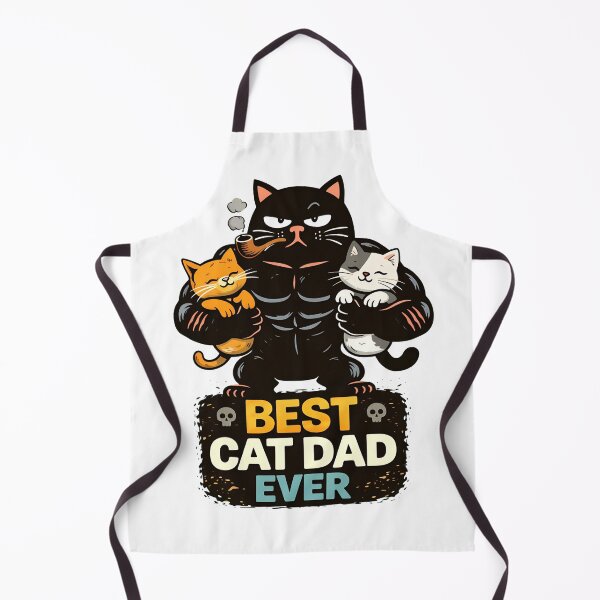 Item preview, Best Cat Dad Ever Muscular Cat Smoking Pipe designed and sold by GiaoCalonas.