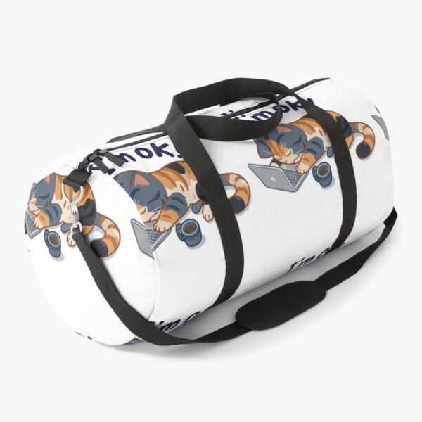 Item preview, Cute Tired Calico Cat Sleeping on Laptop I'm OK designed and sold by banglalook.