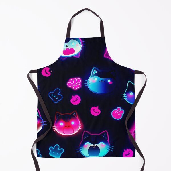 Item preview, Neon Cyber Kawaii Cat Pattern Aesthetic Design designed and sold by IMuDesigner.
