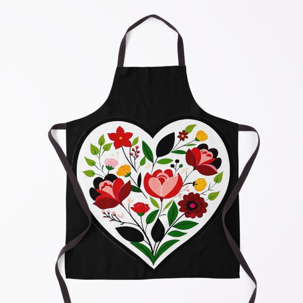 Item preview, Folk Flower Heart designed and sold by ViaARTfactory.