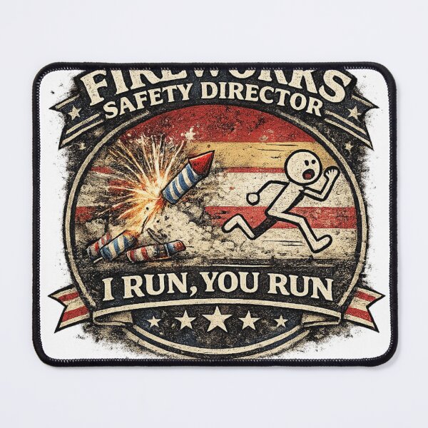 Item preview, Fireworks Safety Director Funny Patriotic Design designed and sold by Neverend Designs.