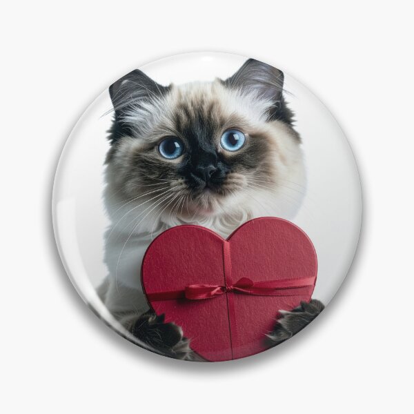 Item preview, Romantic Kitten Holding Heart Gift Box Poster - Valentine’s Day Cat Graphic - Cute Love Theme Pet Art for Cards designed and sold by WildGentlemen.