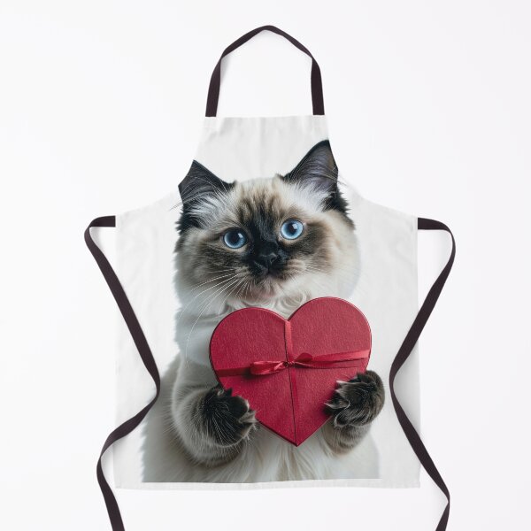 Item preview, Romantic Kitten Holding Heart Gift Box Poster - Valentine’s Day Cat Graphic - Cute Love Theme Pet Art for Cards designed and sold by WildGentlemen.