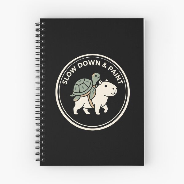 Item preview, Slow Down and Paint Capybara Turtle Art Club designed and sold by SplashTastic.