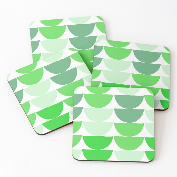 Item preview, Mid-Century Modern Green And Lime Half-Circle Pattern designed and sold by DEC02.
