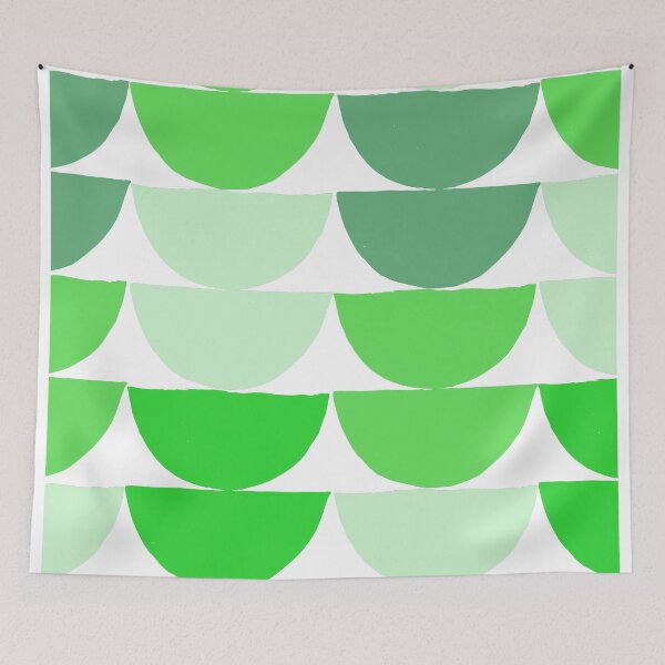 Item preview, Mid-Century Modern Green And Lime Half-Circle Pattern designed and sold by DEC02.